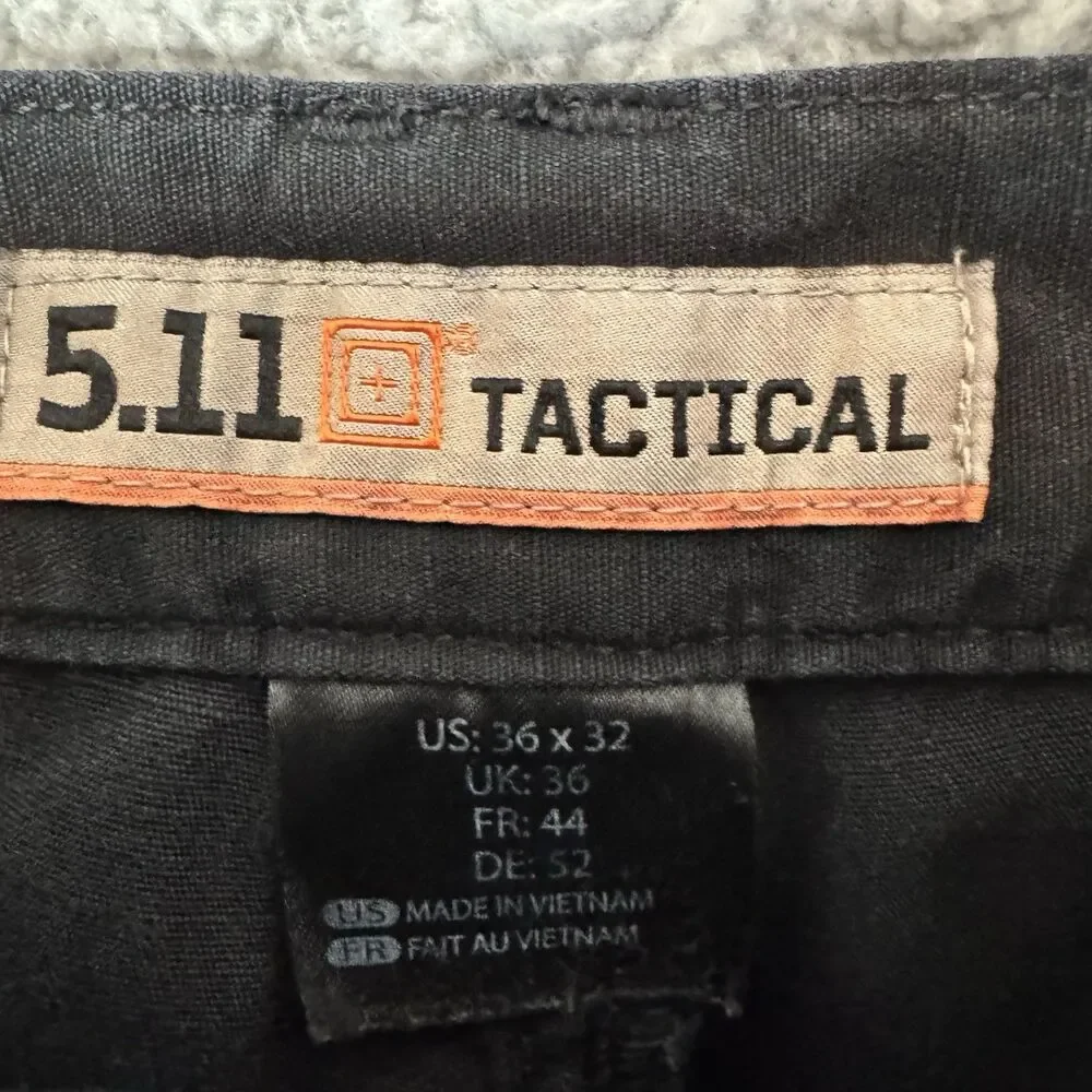 S 5.11 Tactical Pants‎ Mens 36x31 Black Cargo Ripstop Relaxed Workwear Utility